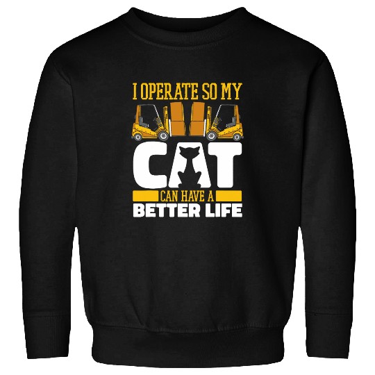 Forklifter Cat Logistics Warehouse Forklift Operator Sweatshirts
