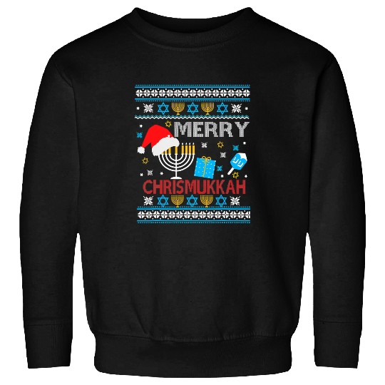 Hanukkah Jewish Merry Christmas Chrismukkah Ugly Sweater132 Sweatshirts