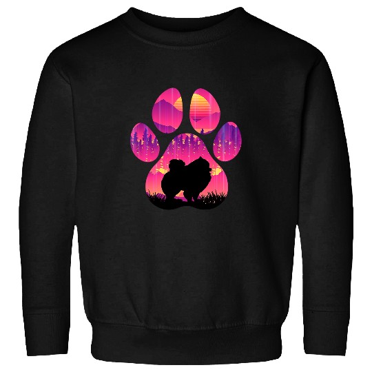 Dog Pomeranian Paw Mom Dad Dog Lover Women Men 80 Sweatshirts
