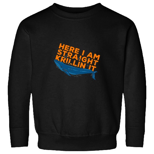 Here I Am Straight Krillin It Fun Art Matching Saying Slogan Sweatshirts