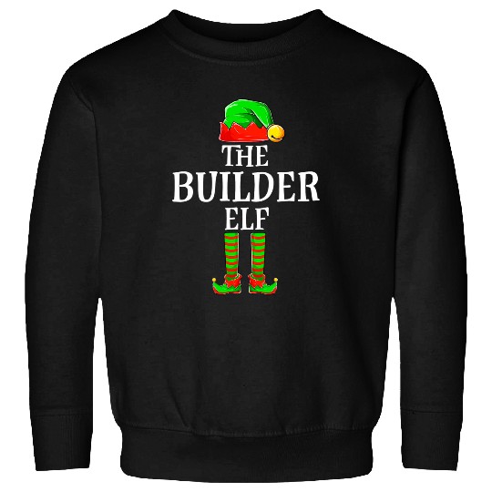 Funny Builder Elf Men Boy Apparel Christmas Family Matching Sweatshirts
