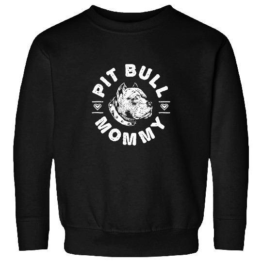 Bully Lover Dog MOMMY W Cute Illustration Hearts Pitbull Mommy 398 Pitbull Dog Sweatshirts