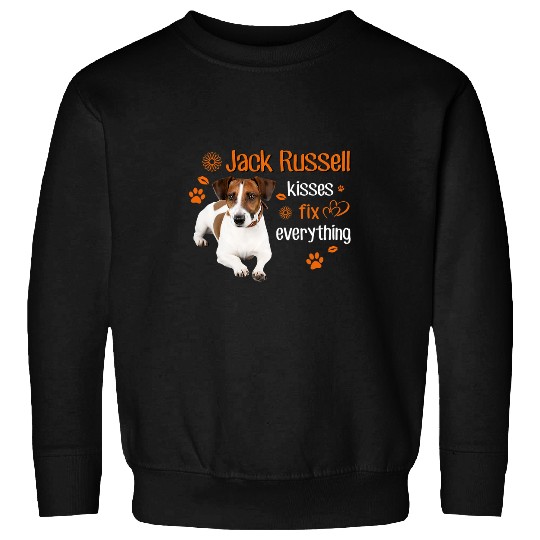 Dog Jack Russell kisses fix everything Sweatshirts