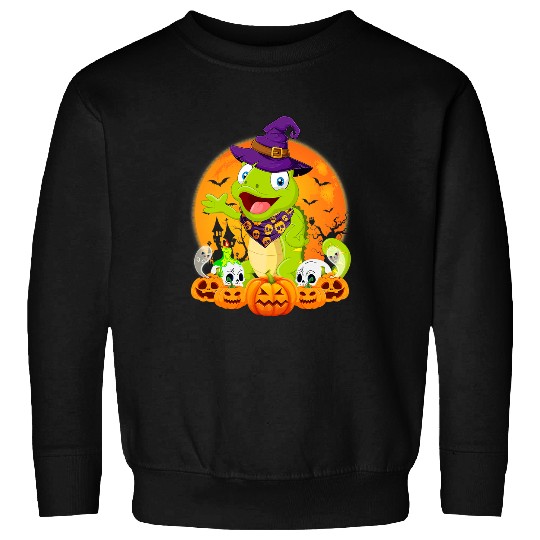 Skeletons Skulls Chameleon Scary Pumpkin Skull Witch Chameleon Halloween 110 Skull Sweatshirts