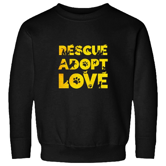 Cute Shelter Dog Rescue Adopt Love Sweatshirts
