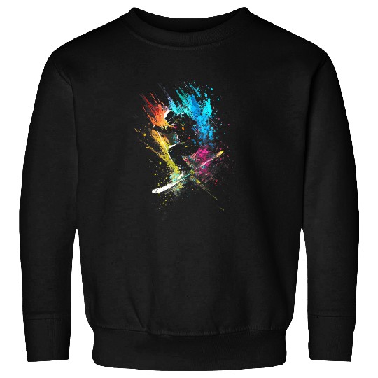 Skiing Ski Splash Art Freestyle Skiing Skiing Retro Ski Sweatshirts