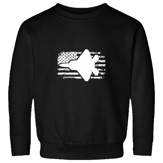F22 Raptor US Flag Pilot Fighter Airplane Jet Plane Aircraft Sweatshirts