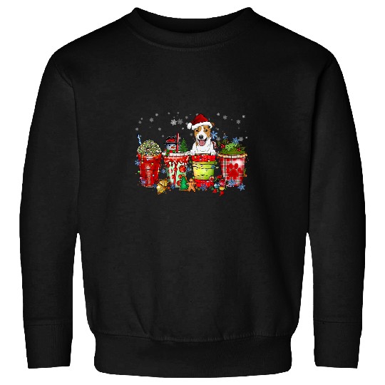 Jack Russel Terrier Iced Latte Snowmen Sweets Snow Christmas Sweatshirts