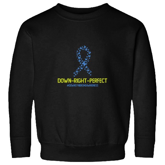 Cute Down Right Perfect Ribbon Yellow Blue Sweatshirts