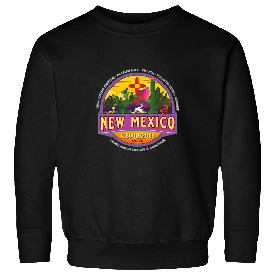 Albuquerque New Mexico USA Balloons Desert Vacation Souvenir Sweatshirts