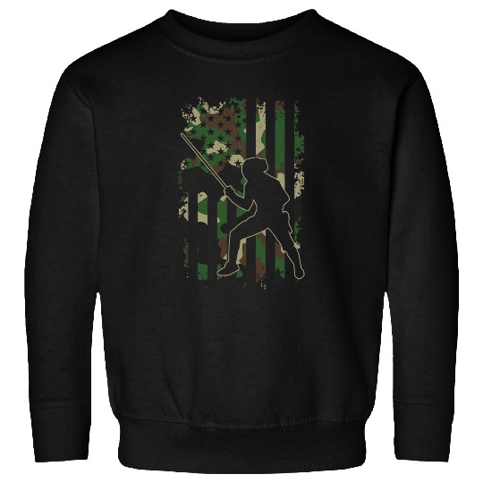 Fencing epee sports martial art 2fencer Camouflage Flag Sweatshirts