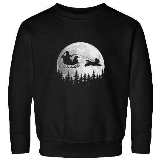 Shih Tzu Funny Reindeer Christmas Moon Santa Dog 3 Sweatshirts