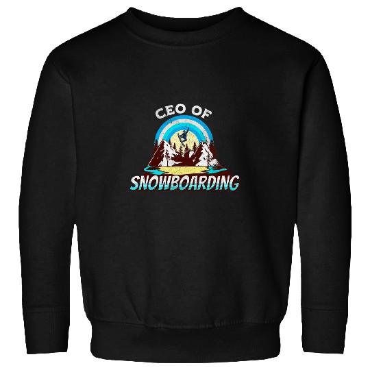Skiing Ski vintages Funny Retro CEO Of Snowboarding Ski Men And Women Sweatshirts