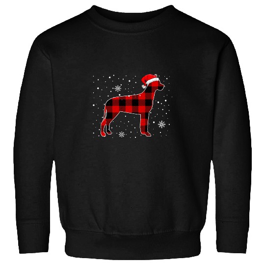 Dog Great Dane Santa Great Dane Buffalo Plaids Merry Christmas Dog Sweatshirts