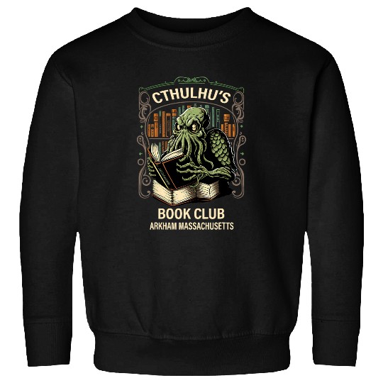 Reading Book Cthulhus Book Worm Book Club Read More Books Cthulhu Reader Sweatshirts