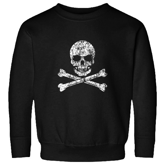 Skeletons Skulls Pirate Skull And Crossbones Sea Sailor Crew Ship Treasure Skull Sweatshirts