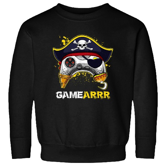 Skeletons Skulls Gamearrr Pirate Arrr Jolly Roger Video Game Skull Crossbones Skull Sweatshirts