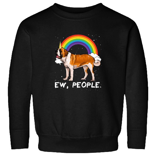 Rainbow St Bernard Ew People Unicorns Dog Sweatshirts