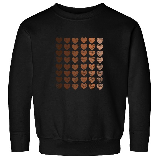 diversity hearts skin tones black history pride valentines Sweatshirts