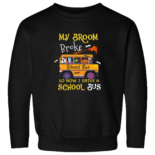 Halloween Halloween School bus driver 457 Pumpkin Sweatshirts
