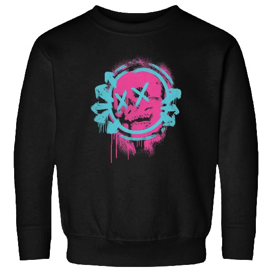Skeletons Skulls Punk Rock Indie Spraycan Graffiti Art Skull Pastel Punk Skull Sweatshirts