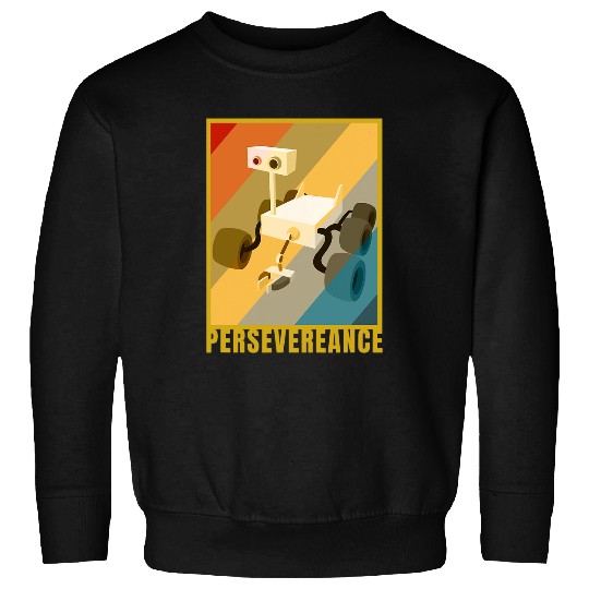 Colonize Mars Perseverance Rover Retro Portrait Space Lover Sweatshirts