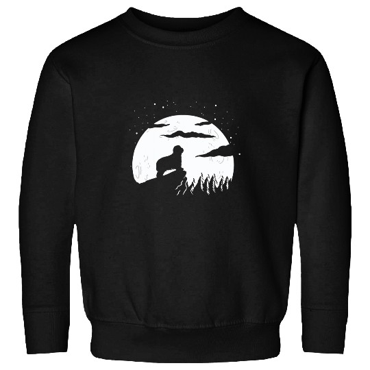 Bearded Collie and Moon Halloween 3 Sweatshirts