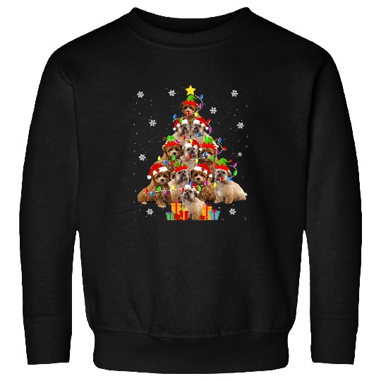 Shihpoo Christmas Tree Funny Santa Shihpoo Dog xmass Tee Sweatshirts