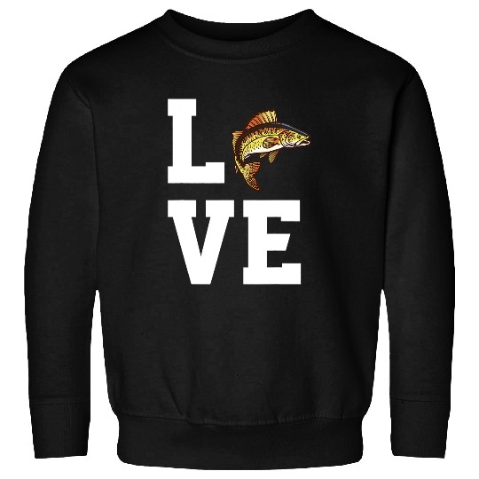 Fishing Love Walleye Fish Apparel Freshwater Fishing Fishermen Fisher Sweatshirts