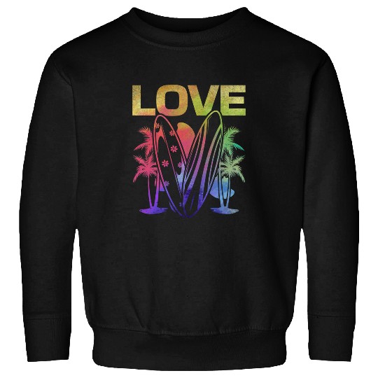 Surf Life Wave Surfing Surfboard Surfer Water Surfing Love Surfing Sweatshirts