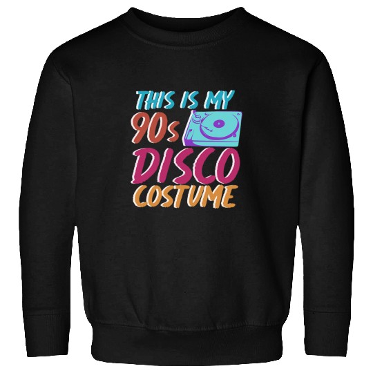 90s Vinyl Disco Music Costume Party 1990s Retro Nineties Sweatshirts
