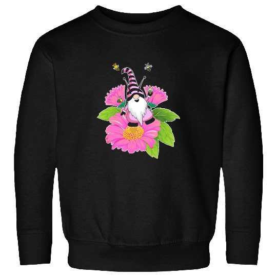 Cute Gnome Flower Gardening Gnomes Bee 2 Sweatshirts