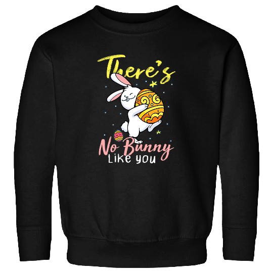 Rabbits Cute Matching Couple Easter Rabbit Colorful Bunny Easter Egg Sweatshirts