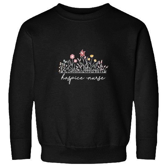 Funny Retro Wildflower Hospice nurses Women Sweatshirts