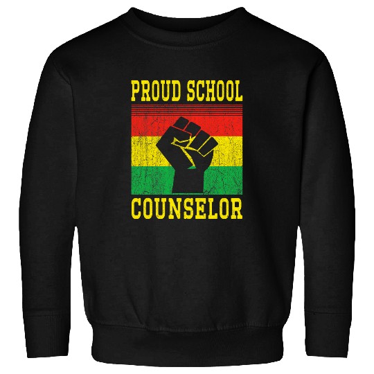 Proud School Counselor Black History Month Girls Boy Student Sweatshirts