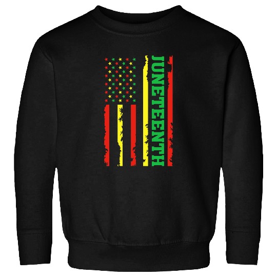 African American Flag Black History Juneteenth Retro Vintage Sweatshirts