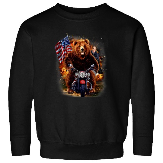 Funny Bear Grizzly Bear USA President Roosevelt Epic Battle Cute Bears Sweatshirts