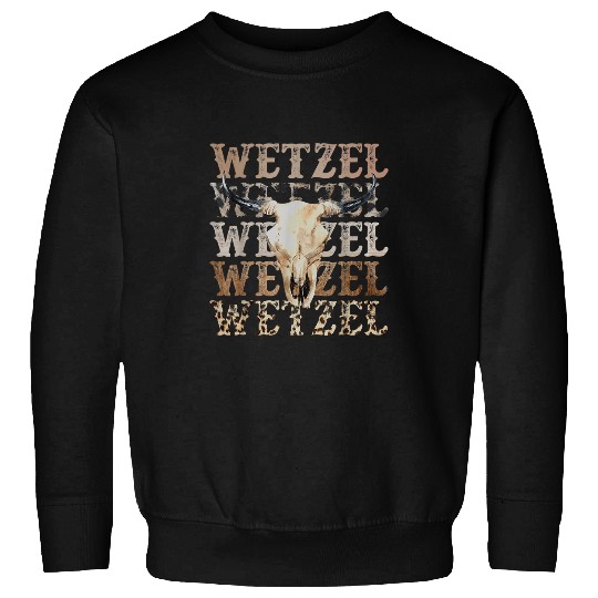 Skeletons Skulls vintages Womens Western Country Music Wetzel Bull Skull Sweatshirts