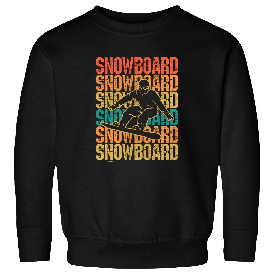 Retro vintages Snowboard Winter Sports Snowboarding Sweatshirts