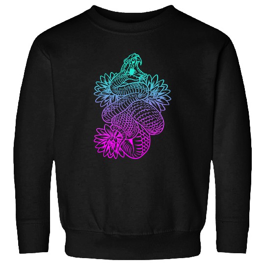 Snake Lover Pastel Goth Snake Serpent Flower Reptile Animal Snake Lover 20 Sweatshirts