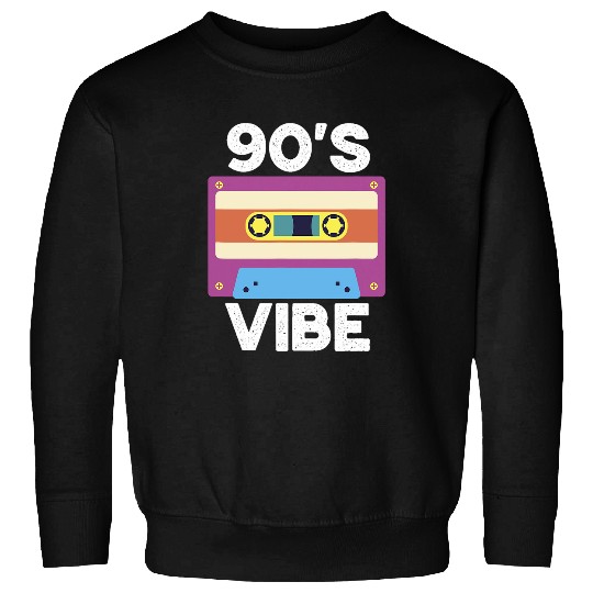 90s Vibe 1990s Music Nineties Cassette Tape Sweatshirts