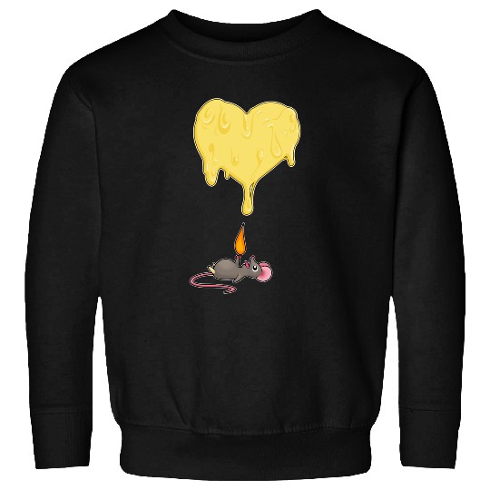Funny Cheese Mouse Fondue Art Sweatshirts