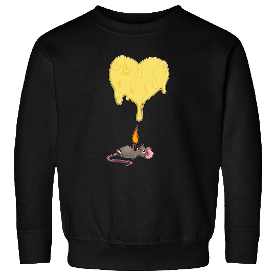 Funny Cheese Mouse Fondue Art Sweatshirts