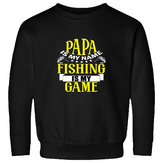 Fishing Mens Fish Fisher Fishing Dad Daddy Husband Fisher Sweatshirts