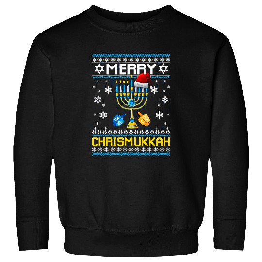 Hanukkah Jewish Merry Christmas Chrismukkah Ugly Sweater238 Sweatshirts