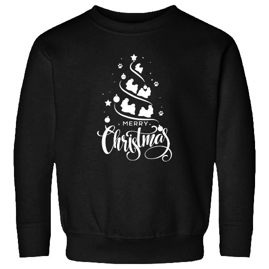 Shih Tzu Dog Pet Owners xmass Gifts Christmas Tree Dog Lovers Sweatshirts