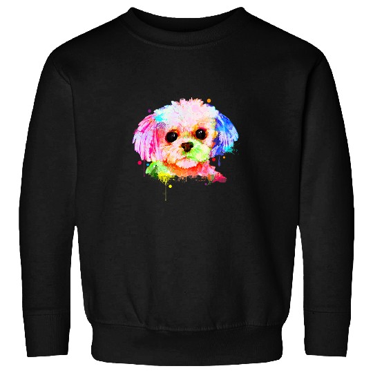 Shih Tzu Dog Watercolor Dog Lover Gifts Tee Sweatshirts