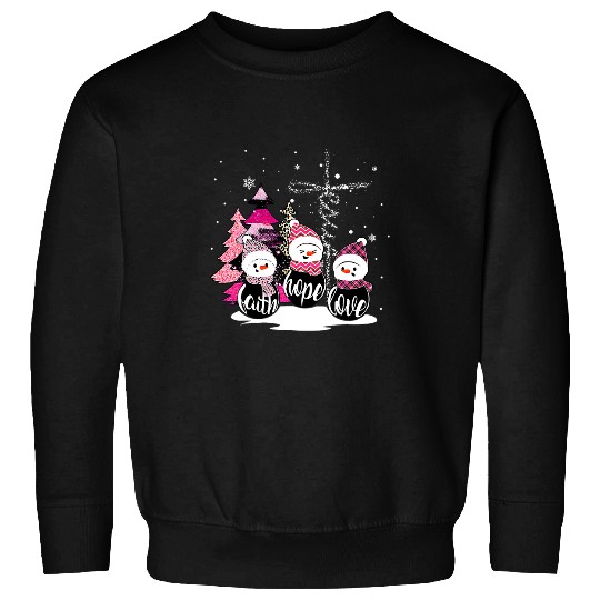 Christian Christmas Faith Hope Love Snowman Jesus xmass Tree Christian Christ Sweatshirts