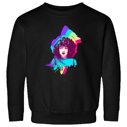 Afro Girl Gay Pride Black History Melanin Black Pride LGBTQ Sweatshirts