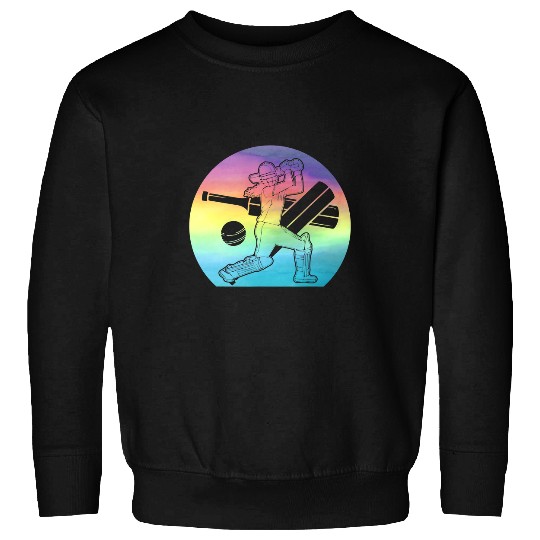 Cricket Fan Womens Tie Dye Cricket Player Sport Lover Sweatshirts
